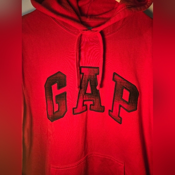 GAP Sweatshirt Pullover Hoodie Men's Size Medium Red - Picture 2 of 5